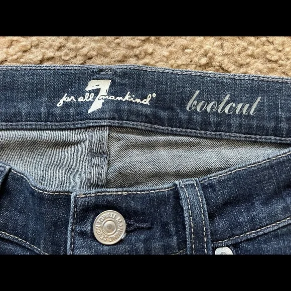7 For All Mankind low-rise, bootcut, size 29 jeans - Picture 2 of 7